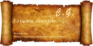 Czigány Gusztáv névjegykártya