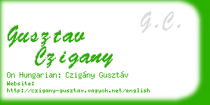 gusztav czigany business card