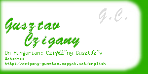 gusztav czigany business card